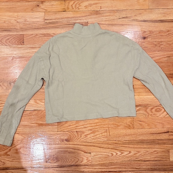Reformation Yale Waffle Zip Size XS, Green - Picture 5 of 5